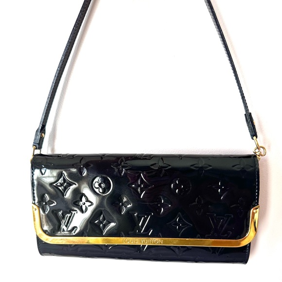 Louis Vuitton vernis black/navy bag - Picture 4 of 7
